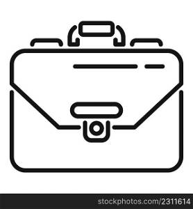 Work suitcase icon outline vector. Business bag. Office brief. Work suitcase icon outline vector. Business bag