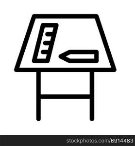 work table, icon on isolated background