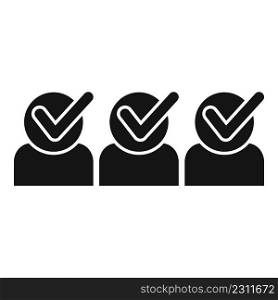 Work team icon simple vector. Business success. Choose person. Work team icon simple vector. Business success