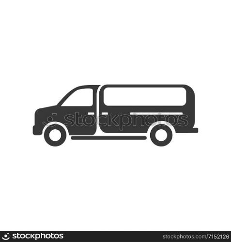 Work van or truck icon in vector