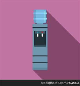 Work water cooler icon. Flat illustration of work water cooler vector icon for web design. Work water cooler icon, flat style