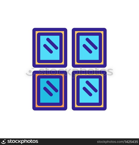 work with glass on lift icon vector. work with glass on lift sign. color symbol illustration. work with glass on lift icon vector outline illustration