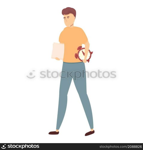 Workaholic man icon cartoon vector. Busy employee. Office work. Workaholic man icon cartoon vector. Busy employee