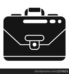 Worker briefcase icon simple vector. Work bag. Handle career. Worker briefcase icon simple vector. Work bag