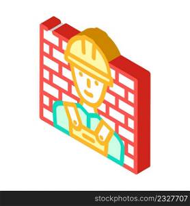 worker builder isometric icon vector. worker builder sign. isolated symbol illustration. worker builder isometric icon vector illustration