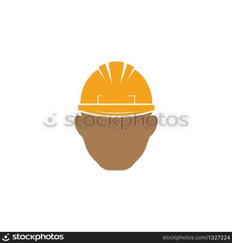 worker helmet vector illustration design template