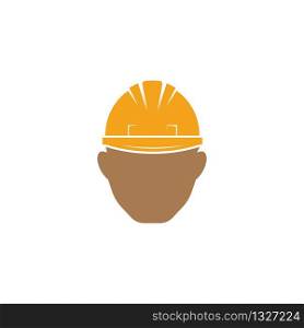 worker helmet vector illustration design template