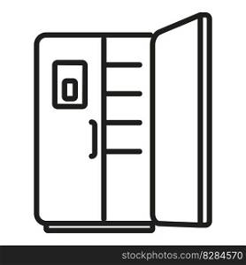 Worker tool fridge icon outline vector. Repair refrigerator. Service equipment. Worker tool fridge icon outline vector. Repair refrigerator