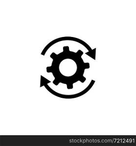 Workflow gears with arrows icon. Vector eps10