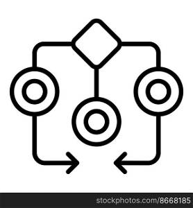 Workflow progess icon outline vector. Gear system. Web plan. Workflow progess icon outline vector. Gear system