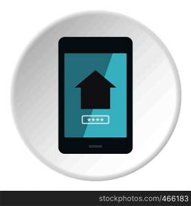 Working phone icon in flat circle isolated on white background vector illustration for web. Working phone icon circle