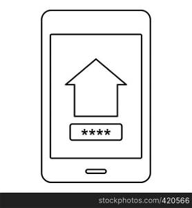 Working phone icon. Outline illustration of working phone vector icon for web. Working phone icon, outline style