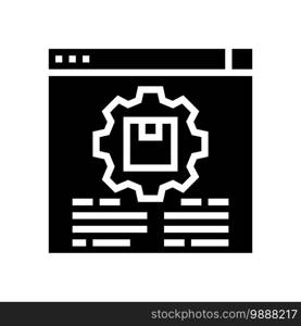 working process review glyph icon vector. working process review sign. isolated contour symbol black illustration. working process review glyph icon vector illustration