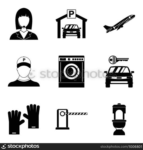 Working profession icons set. Simple set of 9 working profession vector icons for web isolated on white background. Working profession icons set, simple style