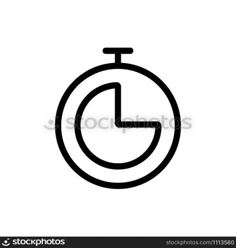 Working time icon vector. A thin line sign. Isolated contour symbol illustration. Working time icon vector. Isolated contour symbol illustration