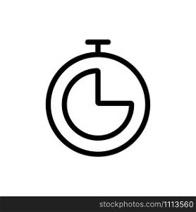 Working time icon vector. A thin line sign. Isolated contour symbol illustration. Working time icon vector. Isolated contour symbol illustration