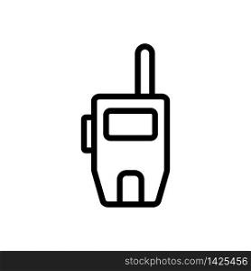 working walkie talkie icon vector. working walkie talkie sign. isolated contour symbol illustration. working walkie talkie icon vector outline illustration