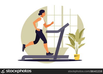 Workout concept. Healthy lifestyle and wellness. Flat. Vector illustration