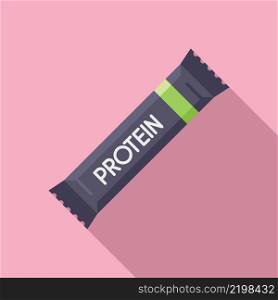 Workout protein bar icon flat vector. Sport supplement. Container nutrition. Workout protein bar icon flat vector. Sport supplement
