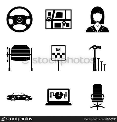 Workroom icons set. Simple set of 9 workroom vector icons for web isolated on white background. Workroom icons set, simple style