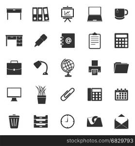 Workspace icons on white background, stock vector