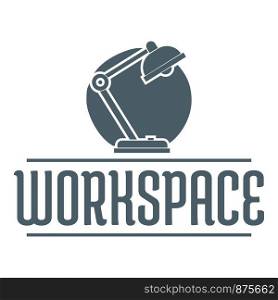 Workspace logo. Simple illustration of workspace vector logo for web. Workspace logo, simple gray style