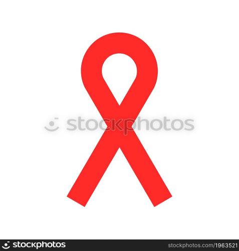 World AIDS Day. 1 december. Red ribbon. Vector illustration