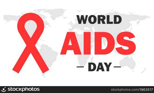 World AIDS Day. 1 december. Red ribbon. Vector illustration. World AIDS Day. Banner. 1 december. Red ribbon. Vector illustration