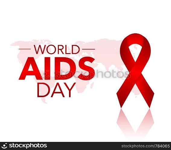 World AIDS Day. 1st December World Aids Day poster. Vector stock illustration