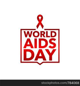 World AIDS Day. 1st December World Aids Day poster. Vector stock illustration