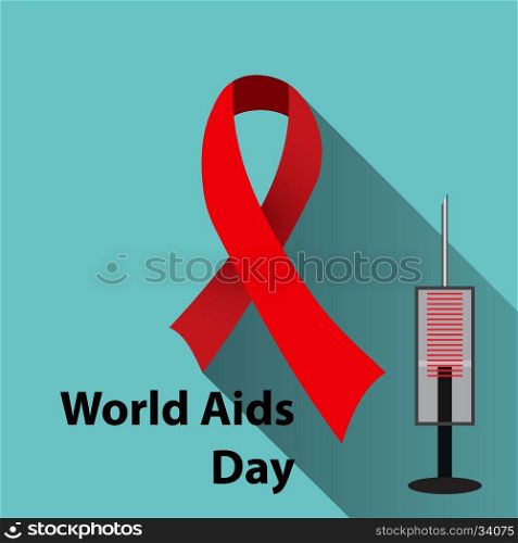 World Aids Day. Aids Awareness Red Ribbon. World Aids Day concept. Vector Illustration