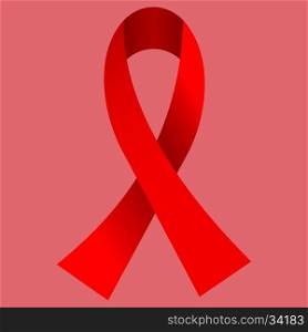 World AIDS Day concept poster. World AIDS Day concept poster with red ribbon of AIDS awareness symbol for solidarity with HIV-positive people Vector illustration.