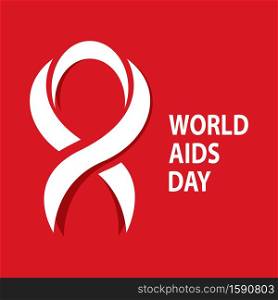 World aids day logo images illustration design