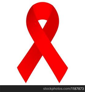 World AIDS Day. Symbol of hope red satin ribbon. World AIDS Day. Symbol of hope red ribbon