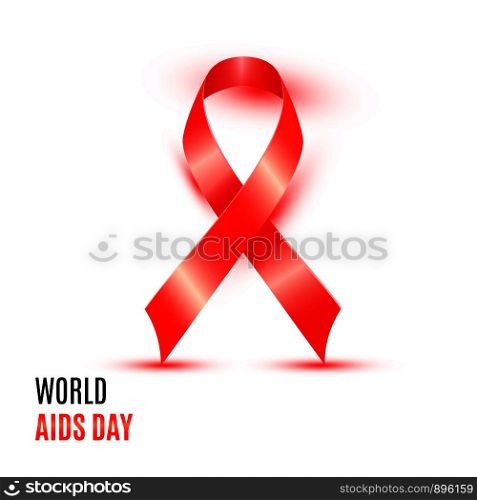 World aids day with symbol red ribbon. World aids day