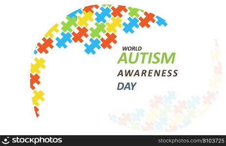 World autism awareness day april 2 Royalty Free Vector Image