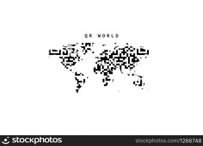 world bar code sale marketing concept vector illustration