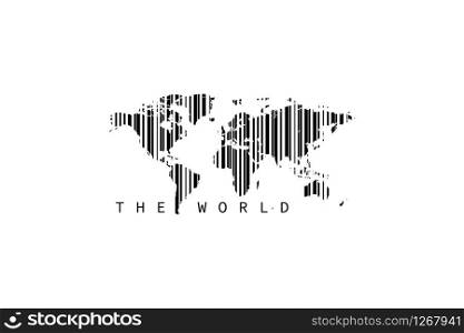 world bar code sale marketing concept vector illustration