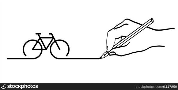 World bicycle day race tour. Sport icon. Cyclist, cycling symbol. vector bike pictogram. Road, Mountain biker. Vector line pattern. Road route, travel sign. Biking or bicycle logo.
