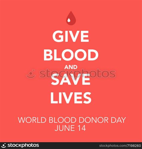 world blood donor day concept background vector illustration