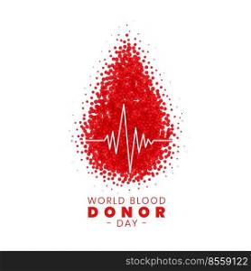 world blood donor day concept poster design