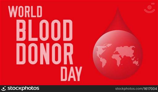 World blood donor day. Vector illustration, red background.. World blood donor day. Vector illustration
