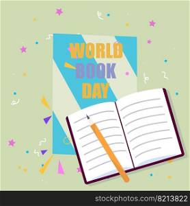 world book day earth to success and smart poster background design