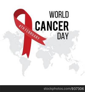 World cancer day design with elegent background vector