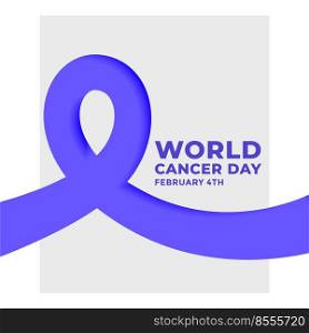 world cancer day february 4th concept poster design
