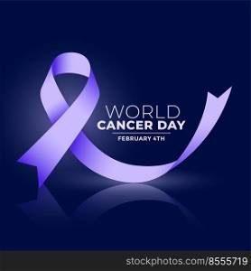 world cancer day ribbon concept banner design