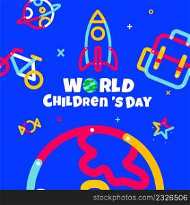 world Children&rsquo;s Day , back to school, design template banner