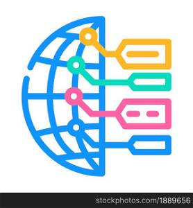 world communication color icon vector. world communication sign. isolated symbol illustration. world communication color icon vector illustration