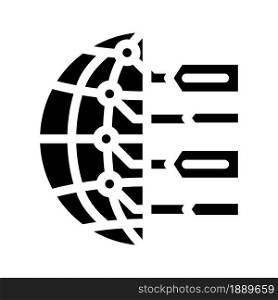 world communication glyph icon vector. world communication sign. isolated contour symbol black illustration. world communication glyph icon vector illustration