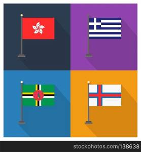World country flags design vector